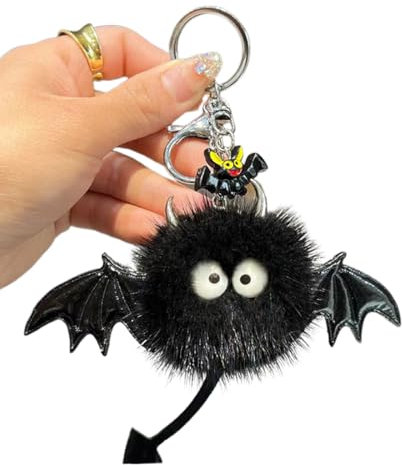 WHYCNJL 1 Pièce Porte-clés, Accessoire pour Cartable, Porte-clés pour Enfants&Adultes,Porte-clés en Peluche,Le petit Porte-clés en Peluche de Diable est Parfait pour Halloween