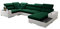 All4All Ecksofa mit Schlaffunktion Porte 358 cm x 205 cm - Wohnlandschaft U-Form - Schlafsofa mit Bettkasten - XXL Sofa - Groß - Gewebe mit Kunstleder -Grün/Weiß - Rechte Seite 26