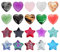 10 Stück Fünfzackige Sternsteine, Mit 10 Stück Herzförmigen Steinen, Chakra-Kristallsteinen, Herzförmigen Ornamenten, Sternendekorativem Zubehör, Diy-Kunsthandwerk (Zufällige Farben)