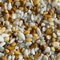 Steinteppich Epoxidharz Set Innen & Außen (ca. 56kg / 4-5m²) | 16 Farben | 50kg 2-4mm Marmorkies + 6L, 2K Epoxidharz Bindemittel | Für Balkon, Terrasse, Treppen, Garage (Bianco Giallo)