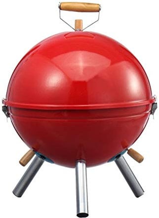 Portable Charcoal BBQ Grill for Outdoor Camping with Vent Travel friendly Kettle Grill Stand for Barbecue Lightweight Metal Cookware for Cooking on the Go