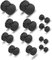 Giantree 6 Paare Dot Ohrstecker, Ohrstecker für Herren, 4–10 mm Edelstahl Stud Ohrstecker Set Runde Scheibe Ohrringe Flat Ohrstecker Punk Rock Ohrstecker Herrenohrringe Set(Schwarz)