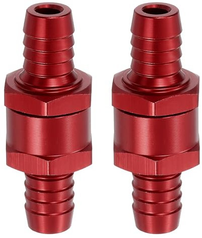 sourcing map 2 válvulas de retención de combustible de 12 mm, válvula de retención unidireccional sin retorno, accesorios de control de aleación de aluminio para gasolina, diésel, gas, aceite, aire,