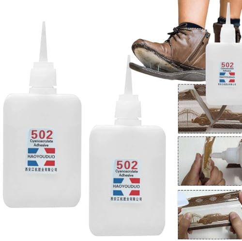 502 Super Glue,Instant Quick-Drying Special Glue,Universal Super Glue,Quick Dry Cyanoacrylate Strong Adhesive,Quick Leather Rubber Plastic Acrylate Fabric Rubber Sealant Tool Supplies