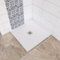 Receveur de douche blanc 80x80x3cm - Extra plat - En résine - Avec bonde d'évacuation - Grille en ABS - Bac à douche carré