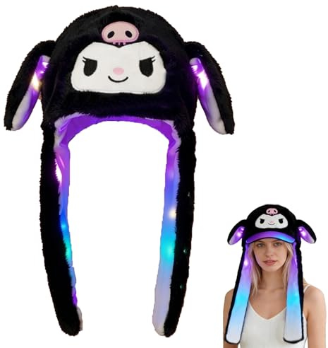 YeahBoom Beweglicher Ohr-Kaninchen-Hut,Hasen Mütze,Plüsch Bunny Ohren,Hasen Mütze mit Beweglichen Ohren,Lustiger Hut für Erwachsene Kinder,für Weihnachtsfeier Fasching,Cosplay