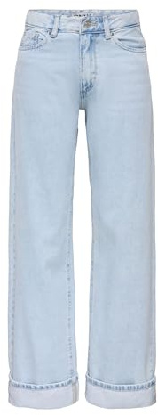 ONLY Female Jeans mit weitem Bein ONLELLA Mittlere Taille Weiter Beinschnitt Jeans