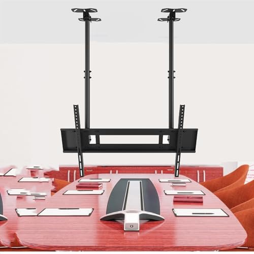 TV Mount Stand,Adjustable Ceiling TV Mount Bracket, TV Wall Mount Motorized Ceiling TV Mount, Double Pole Hanging TV Bracket Fits 60-100 Inch LED Flat Panel Display, 1000