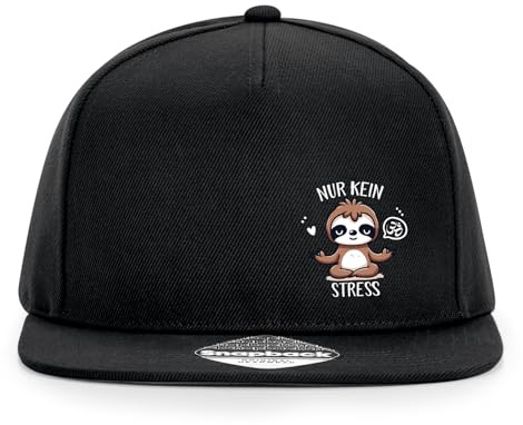 Huuraa Cappy Mütze Nur keinen Stress Yoga Faultier Geschenk | Baseballkappe Basecap Kappe Geschenkidee Unisex Baseball Cap