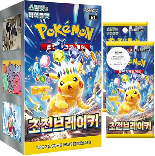 Surging Sparks Super Electric Breaker Korean Booster Box (30 Packs) | Supercharged Breaker | Authentic Korean Pokémon Cards | Scarlet & Violet Series | Titan Authenticated