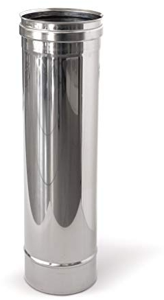 Tubo in acciaio inox per canne fumarie L1000mm (DN 150)