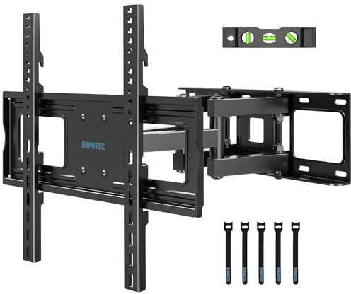 BONTEC Supporto da Parete per TV da 23-60”, Montaggio a Parete per TV con Braccio Doppio, Staffa Ultra Resistente 45kg, Max. VESA 400x400 mm