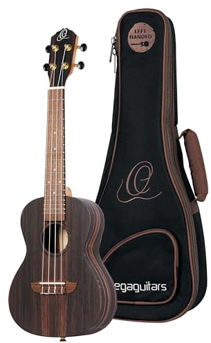 Ortega Guitars, 4-String Timber Series Left-Handed Concert Ukulele w/Bag, (RUEB-CC-L)