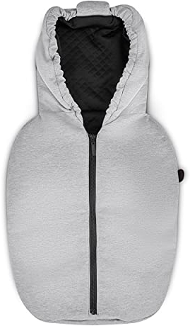 ABC Design Fußsack Tulip Fashion Edition – für Babyschale Tulip – eingearbeitete Schlitze für Gurtführung & sichere Anbringung des Gurtsystems im Auto – Farbe: mineral