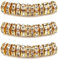MJDCB 6mm 100 Cuentas Espaciadoras Centelleo Cristal bolitas para Hacer Pulseras Collar de Accesorios de Joyería (Dorado/Blanco)