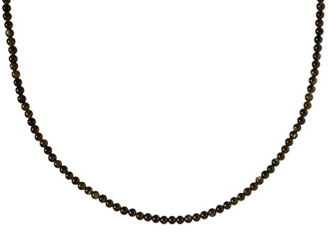 Obsidian Kette - Edelstein Kette - Steinkette - Kugelkette 4mm - Edelstein wählbar (Gold-Obsidian)