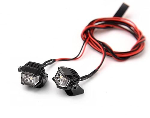 Palumma RC Crawler Lights LED Headlight, RC Vehicle Lighting Headlights LED Light for 1/10 1/8 RC Simulation Model Car Square Spotlight Accessory(12MM)