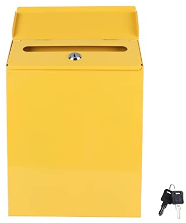 Alipis European Style Iron Mailbox Wall Mount Letter Box Post Box for Home Office Suggestion Collection Decorative Wall-Mounted Mail 11.61 X 8.54 X 2.68 in