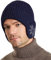 WANYIG Unisex Wintermütze Strickmütze Beanie Winter Mütze Warme Plain Hat mit 9cm Ohrenklappen für Damen und Herren(Navy)
