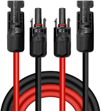 Solar Cable Extension 1/2/3/5/10M (4mm²/6mm²) - Red/Black (1M)