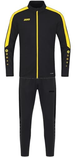 JAKO Kinder Trainingsanzug Polyester Power, Schwarz/Citro, 152
