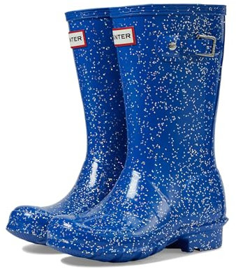 Hunter Stivali da pioggia originali con glitter giganti unisex, Blu Cruise, 2 Little Kid