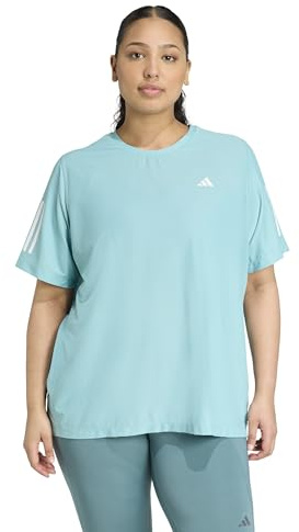 adidas Women's Own The Run Tee (Plus Size), Mint Ton, XXL Plus