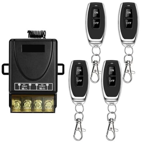 Louttary - Mando a distancia sin (220 V, 30 A, relé receptor + transmisor conjunto para puerta control luz bomba motor