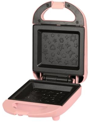 Colcolo Sandwich Maker de la UE EU Placa Antiadherente compacta Resistente al Desgaste, máquina Panini, electrodomésticos de Cocina para la Oficina en casa, Rosa