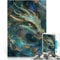 Adult Jigsaw Puzzles 1000 Pieces Aqua and Gold Dragon Family Activity 26x38cm Unique Home Decor and Gifts for Age 14+