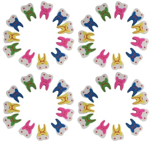 Ppmter 50 Stück Mini-radiergummis Für Kinder, Niedlicher Zahn-radiergummi, Cartoon-neuheit, Zähne, Mottoparty, Gastgeschenke, Füllmaterial, Schulklassenzimmer, Preise, Geschenke