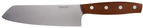 Fiskars Norr Santoku Coltello, Acciaio Inossidabile, Marrone e Argento, 30.4 x 5.1 x 1.9 cm