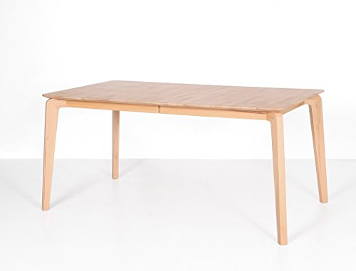 expendio hochwertiger Esstisch Linao A 140(180) x90 cm ausziehbar Eiche geölt Massivholztisch Designermöbel