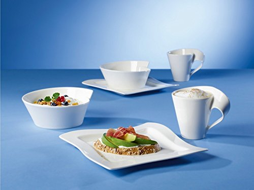 Villeroy & Boch 10-2525-9071 Frühstücks Set, Porzellan, Weiß, 18 x 15 x 3 cm, 6 Einheiten
