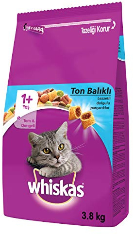 WHISKAS® Beutel Trockenfutter 1+ mit Thunfisch 3,8kg
