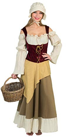 Funny Fashion Landfrauenkostüm, eine mittelalterliche popolana Schäferin