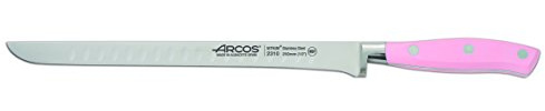 Arcos Serie Riviera Rose - Cuchillo Jamonero - Hoja de Acero Inoxidable Forjado NITRUM 250 mm - Mango de Polioximetileno (POM) Color Rosa