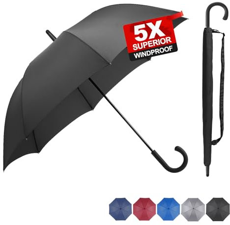 RUMBRELLA Black Golf Umbrellas 54IN Large Oversize Windproof,Auto Open Umbrella for Men and Women