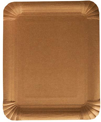 Papstar - 2 x 250 Assiettes, cartonpure rectangulaire 16,5 cm x 20 cm marron