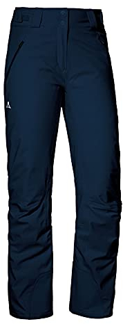 Schöffel Damen Weissach L, wasser- und winddichte Skihose, warme Schneehose mit Verstärkung gegen Skikantenschläge und Schneefang, navy blazer, 40