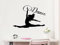 Wandaufkleber Abnehmbare PVC Kunst Wandtattoo Tanz Frau Mädchen Silhouette Tanz Gymnastik Akrobatik 83X57 cm