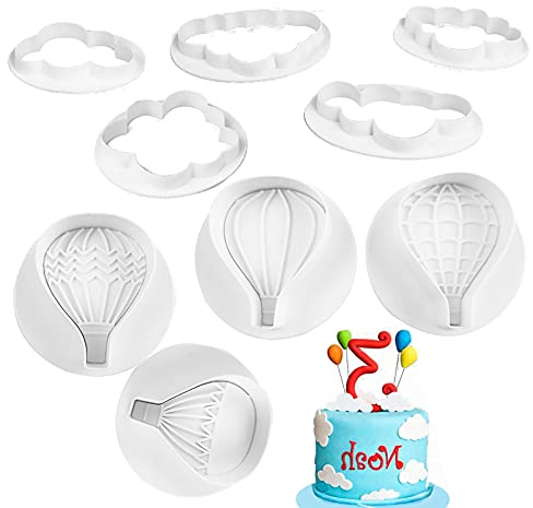 Kytpyi coupe biscuit, 9 pièces nuage moule moule à gâteau ballon coupeur de fondant moule à biscuits en plastique emporte pièces fondant moule pour biscuit pâtisserie fondant décoration de gâteau