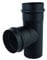 Fumio Pelletrohr Rohrbogen T-Stück Adapter Regenhaube Rohrhalter für Pelletöfen Schwarz 80mm (T-Stück)