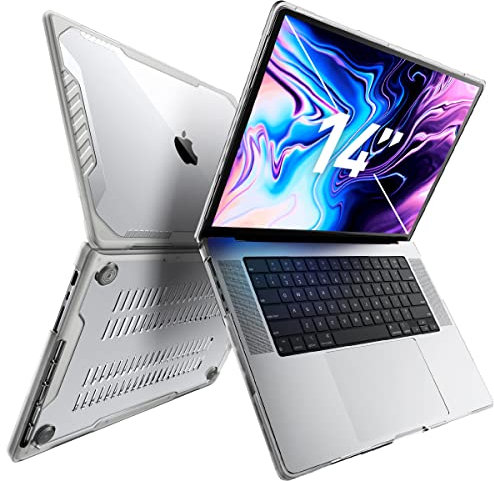 SupCase Unicorn Beetle Series Hülle für MacBook Pro 14 Zoll (2021) A2442 M1 Pro / M1 Max, Bumper Case Stoßfest Schutzhülle Protective Hartschale Cover für MacBook Pro 14‘’ mit Touch ID (Clear)