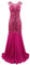 PrettyGuide Gatsby-Maxikleid für Damen, 1920er-Jahre, lang, mit Pailletten, Schwarz, Knallpink (Hot Pink), 50/52 DE