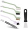 Set di 6 spazzole per la pulizia della cucina, in ottone, per fornelli a gas, in nylon, per lavello da cucina, raschietto per piano cottura, setole rigide per rimuovere ruggine e polvere, spazzola per