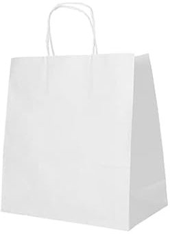PAPSTAR 300 Papiertüten 27 x 32 x 21,5 cm weiß mit gedrehtem Tragegriff Kraftpapier