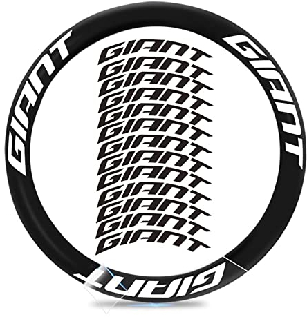 DOVPOD Fahrrad-Radaufkleber, G-I-A-N-T Sun-Web, Rennrad-Radsatz, Felgenaufkleber, Wasserfester Aufkleber, Farbwechsel, Fahrradzubehör (Color : 35C Bright White)