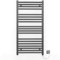 Myhomeware 550mm Wide Anthracite Grey Flat Electric Pre-Filled Heated Towel Rail Radiator For Bathroom Designer UK (550mm × 1000mm (h))
