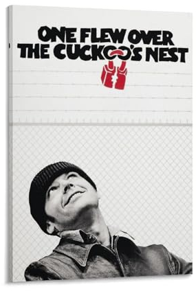 LIANGSHUANG Psychologische Komödie Film One Flew Over The Cuckoo's Nest Poster Wandkunst Poster Drucke Wohnkultur Bild Leinwand Gemälde Poster 40 x 60 cm